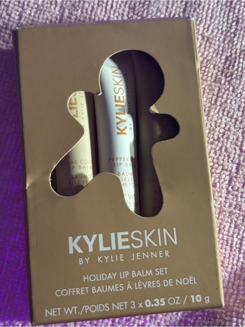 Kylie Cosmetics KylieSkin Holiday Lip Balm Set - Nude/White/Gold Accents